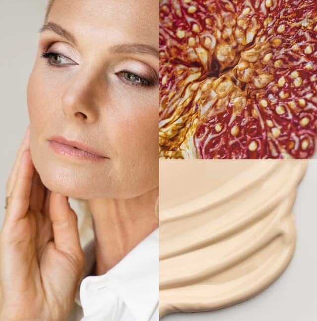 Woman with fig products